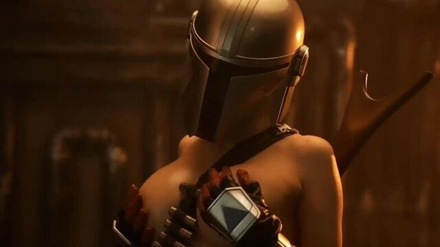 Kalinka fox and her cosplay mandalorian