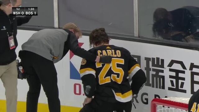 Tom wilson hits bruins brandon carlo with dangerous hit against the glass