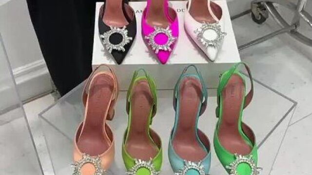 Распаковка: женские туфли amina muaddi