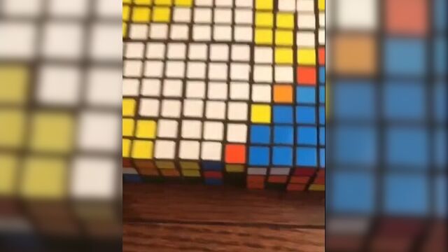 Арт гермионы из кубиков рубика