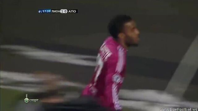 Александр ляказетт ("лион") - гол "апоэлу"