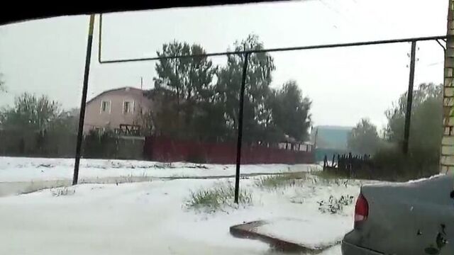 Град в дарьинске (казахстан, 11.07.2017)