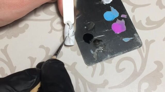 Мраморные ногти. белый мрамор