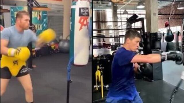 Канело vs бивол. работа в зале.