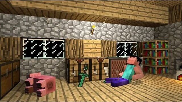 Minecraft прикол во время крафта