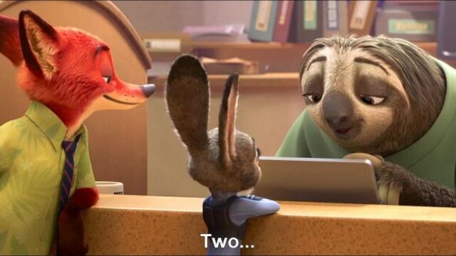 Зверополис (zootopia) - ленивцы (английский, субтитры)