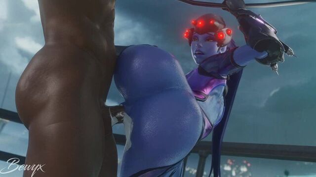 Overwatch widowmaker animated bewyx blender sound 3d porn
