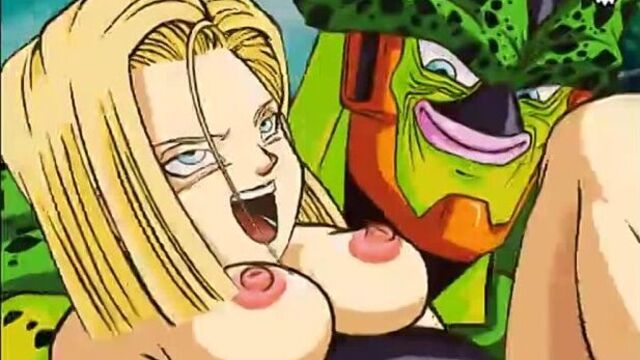 As for android 18! you are raped by the cell!(dbz hentai)