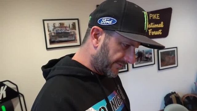 Ken block's 1_8 scale rc shred session. around real racecars