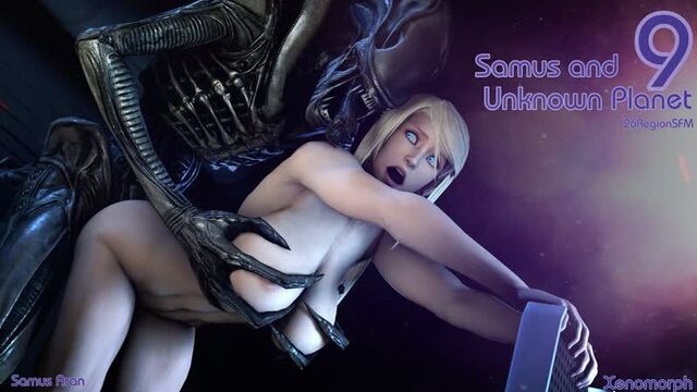 Samus vs xenomorph (nude) (metroid, alien sex)