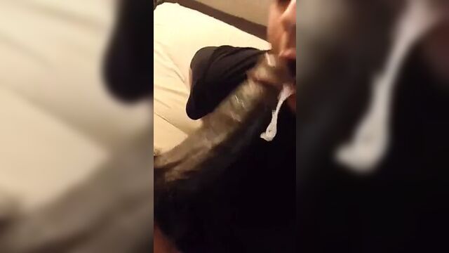 White guy sucking black dick