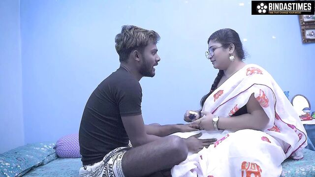 Big boobs hot sexy teacher teaches her student how to fuck