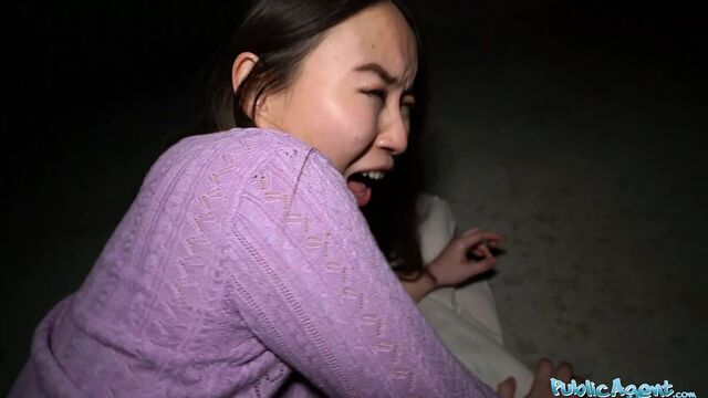 Public agent – cheeky asian wants to pay to fuck his dick