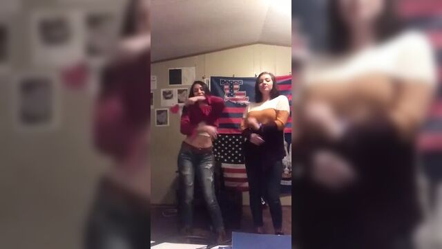 2 cuties stripping on cam