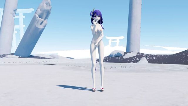 Genshin. raiden shogun. nude genshin. nude sexy hot naked big boobs, tight ass, sexy babe