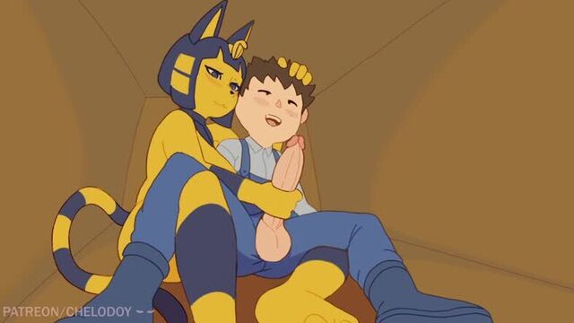 Animal crossing ankha x villager chelodoy anime hentai porno 18+ секс порно хентай аниме