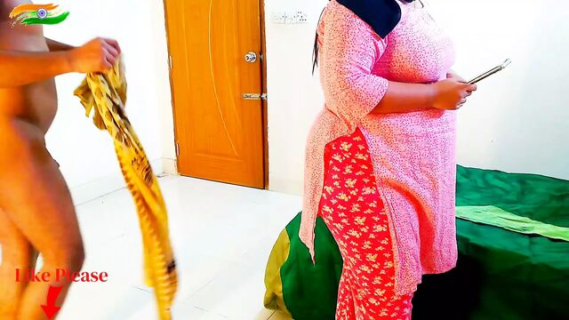 Stepson enters stepmom's room & jabardasti fight to tie her for sex, but hot milf stepmom ties stepson & fucks his - cowgirl sex