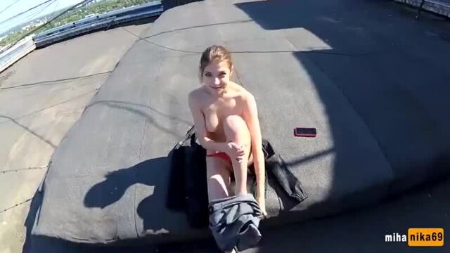 Русские секс на крыше (с диалогом) [инцест, секс, порно, русское частное, скрытые камеры, экстрим