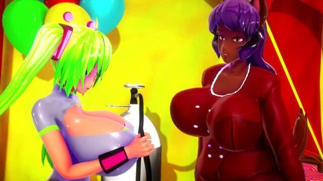 Imiku imbapovi and suki are doing body inflation fun *by imbapovi