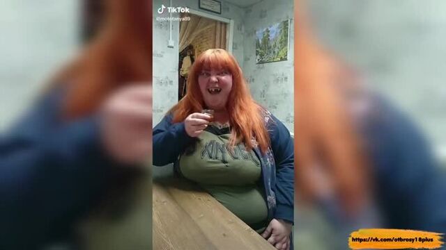 Кринж тик-ток - жирная пьяница