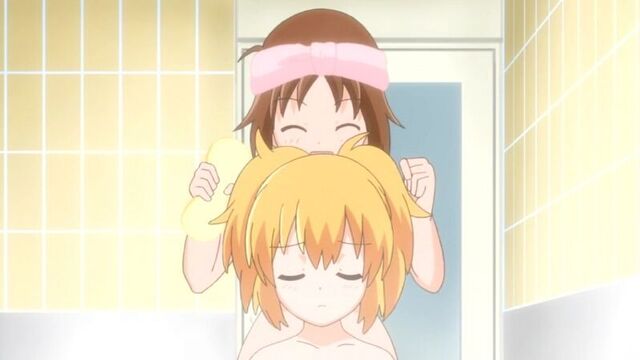 В ванне с хинако (этти, ecchi, эротика, аниме, хентай, anime, hentai, юри)