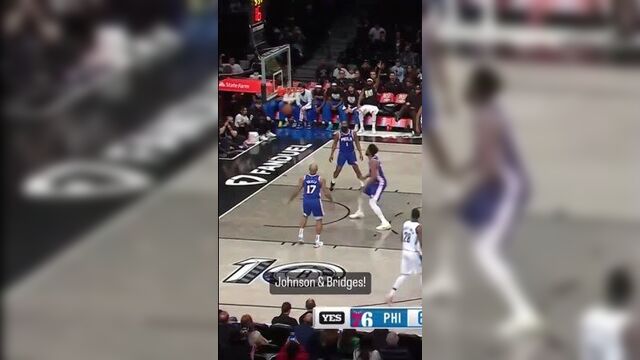 Кэм джонсон набрал 12 очков, 7 подборов, микал бриджес с 23 очками, 6 подборами в дебюте за бруклин