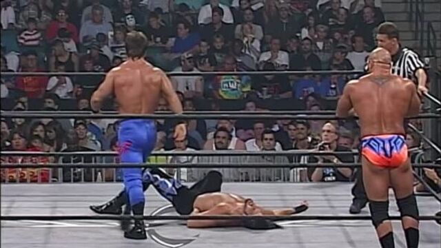 |wm| крис бенуа и перри сатурн против ддп, бам бам бигелоу и каньон - 11.07.1999