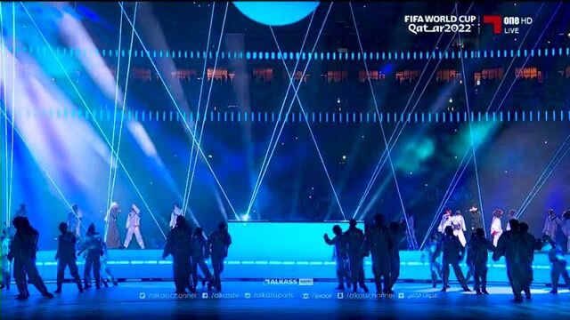 Чонгук на церемонии открытия fifa 2022