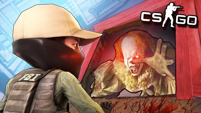 [coffi channel] оно вернулось за нами! поймали пеннивайза в тролль ловушку! прятки с клоуном маньяком - маньяк cs:go