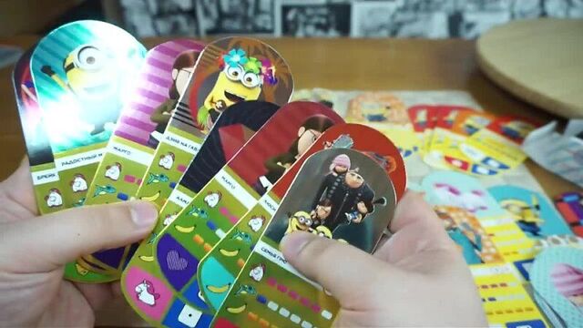 Карточки миньоны вся коллекция моя - отдаю - распаковка карточек гадкий я3 из "магнит"