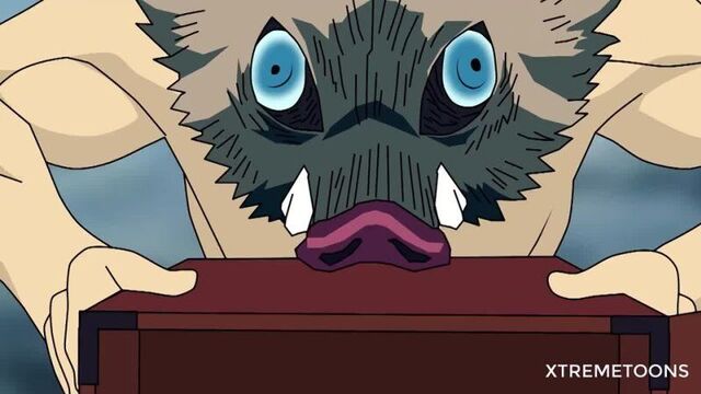 Inozuke and nezuko having fun under the moonlight - demon slayer hentai