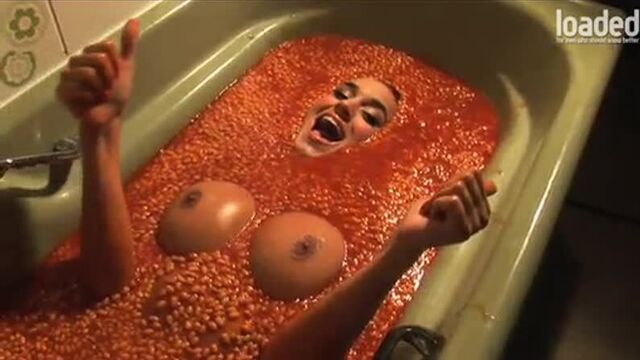 Rosie jones loaded bath of beans